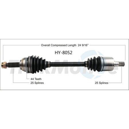 Surtrack Axle Cv Axle Shaft, Hy-8052 HY-8052